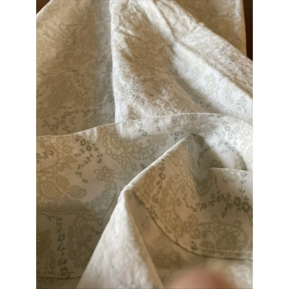 SIMPLY SHABBY CHIC ONE  KING SIZE GREEN FLORAL PILLOW COVER CASE sham